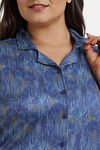 Zivame True Curv Mod Magic Knit Cotton Pyjama Set - Blue Depth — thumbnail 5